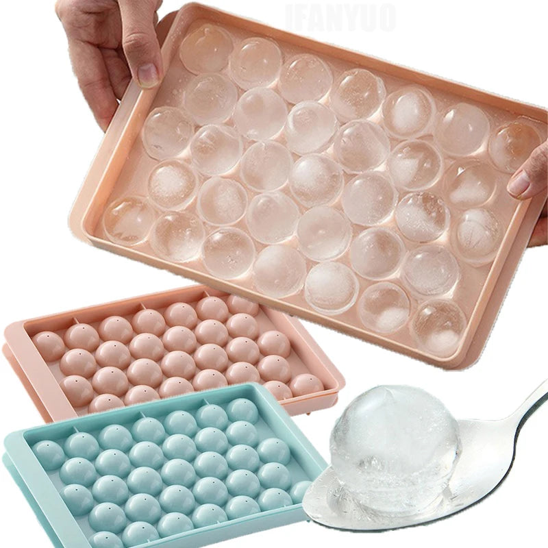 33 Ice Boll Hockey PP Mold Frozen Whiskey Ball Popsicle Ice Cube Tray Box Lollipop Making Gifts Kitchen DIY Tools Accessories