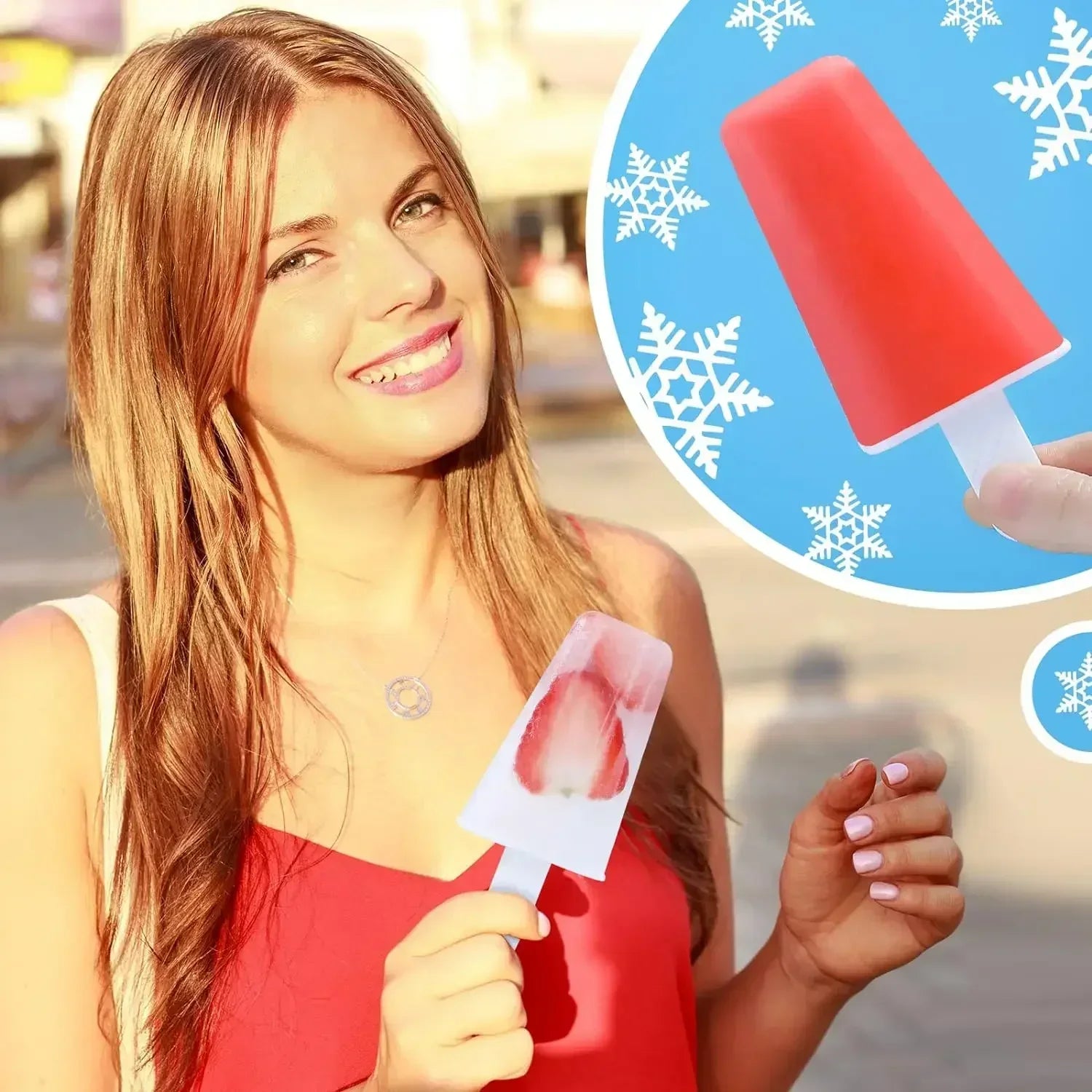Popsicle Molds Silicone Ice Pop Molds BPA Free Popsicle Mold with Silicone Funnel and Cleaning Brush